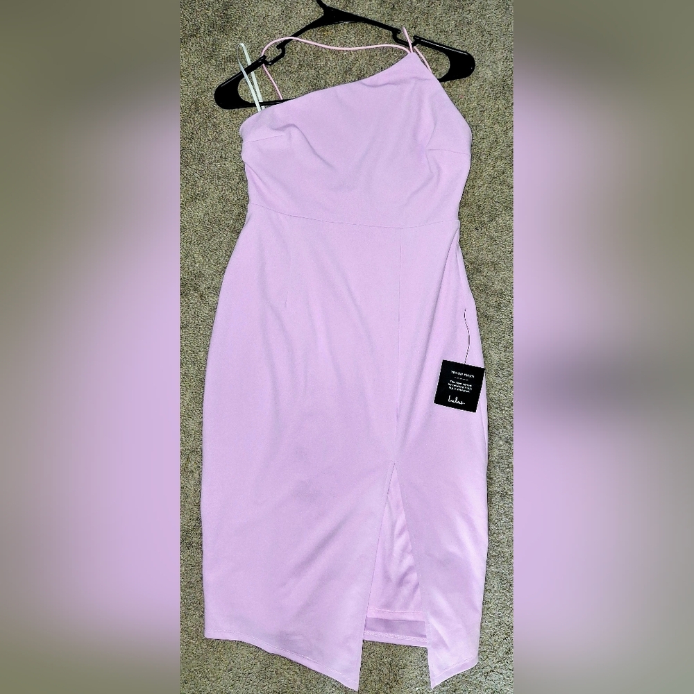 Lulu's Purple Asymmetrical Slip Dress Cocktail
